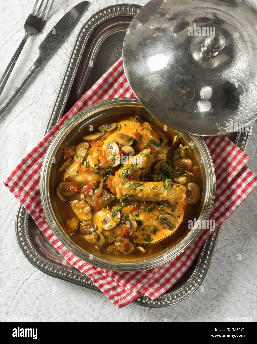 Chasseur di pollo. In Francia il cibo Foto Stock