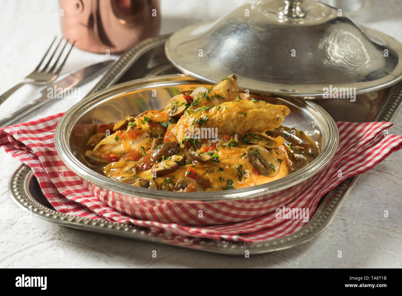 Chasseur di pollo. In Francia il cibo Foto Stock