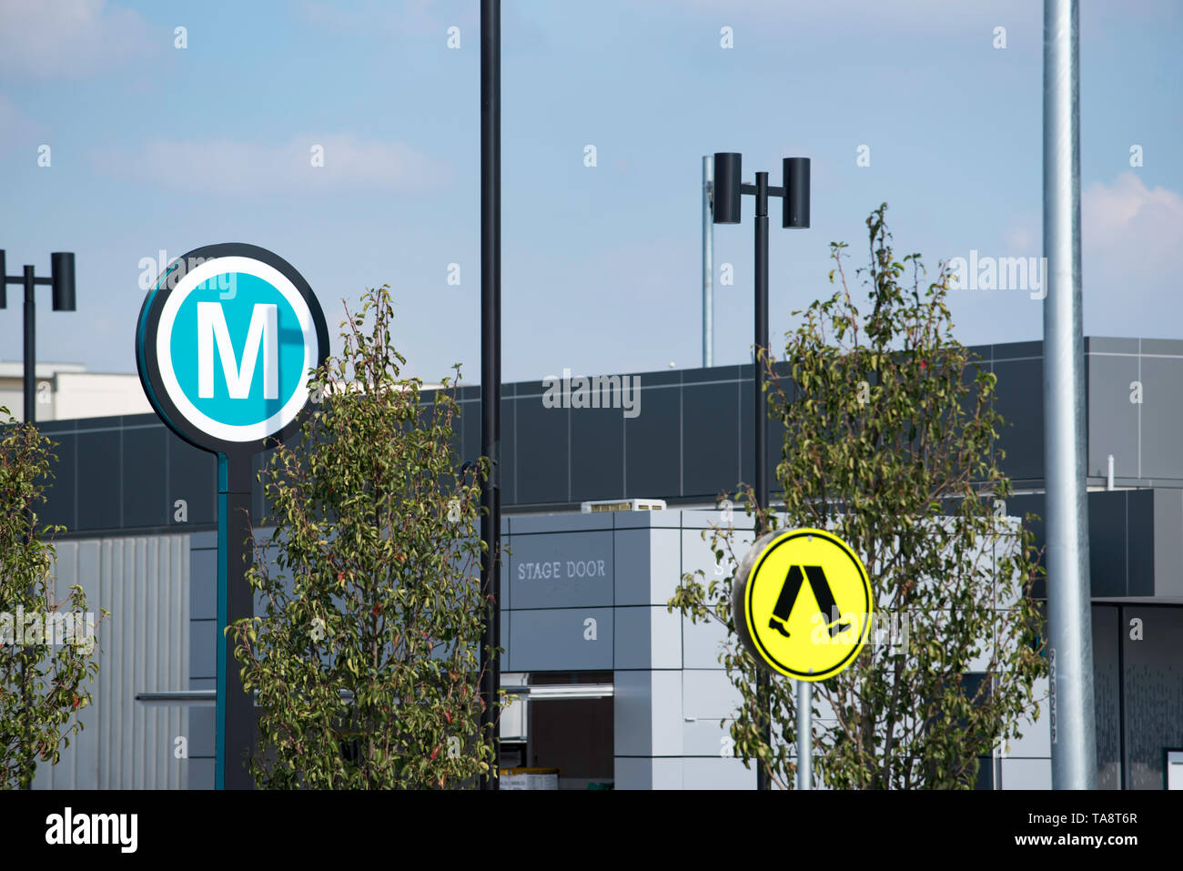 Maggio 2019, Sydney, Australia: come parte della nuova Metropolitana di Sydney Nord-ovest linea ferroviaria, Bella Vista stazione ferroviaria verrà aperto questo weekend il 26 maggio. Foto Stock