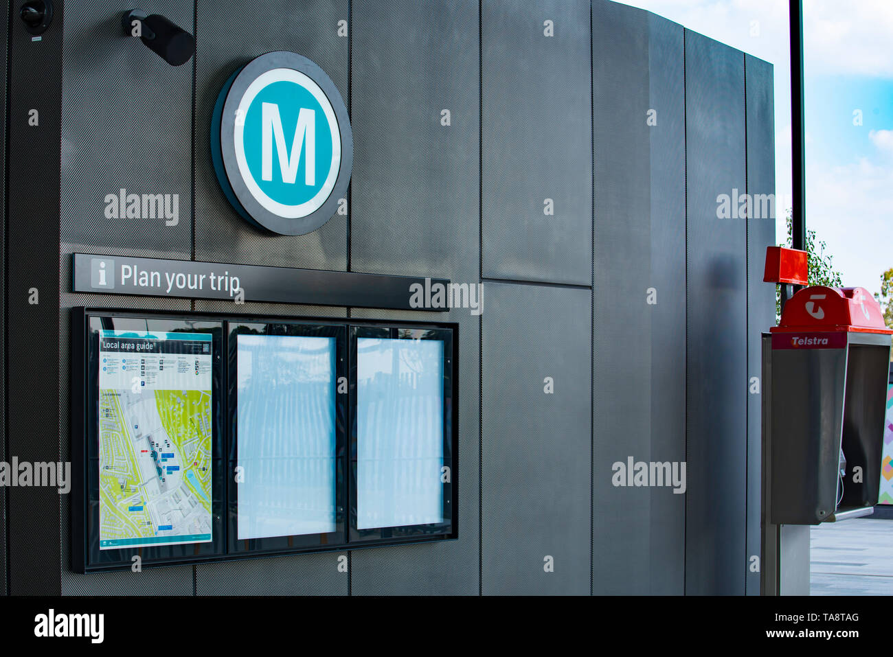 Maggio 2019, Sydney, Australia: come parte della nuova Metropolitana di Sydney Nord-ovest linea ferroviaria, Bella Vista stazione ferroviaria verrà aperto questo weekend il 26 maggio. Foto Stock