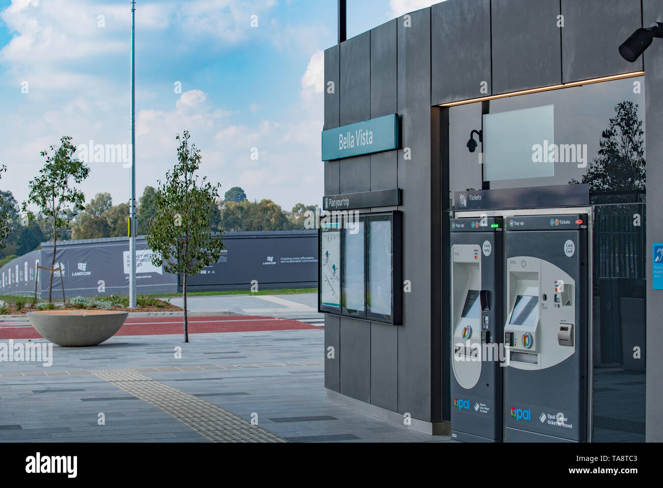 Maggio 2019, Sydney, Australia: come parte della nuova Metropolitana di Sydney Nord-ovest linea ferroviaria, Bella Vista stazione ferroviaria verrà aperto questo weekend il 26 maggio. Foto Stock
