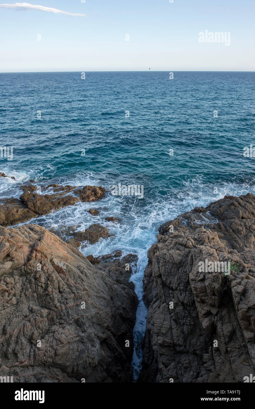 Cala de Sant Francesc a Blanes, Costa Brava, Spagna Foto Stock