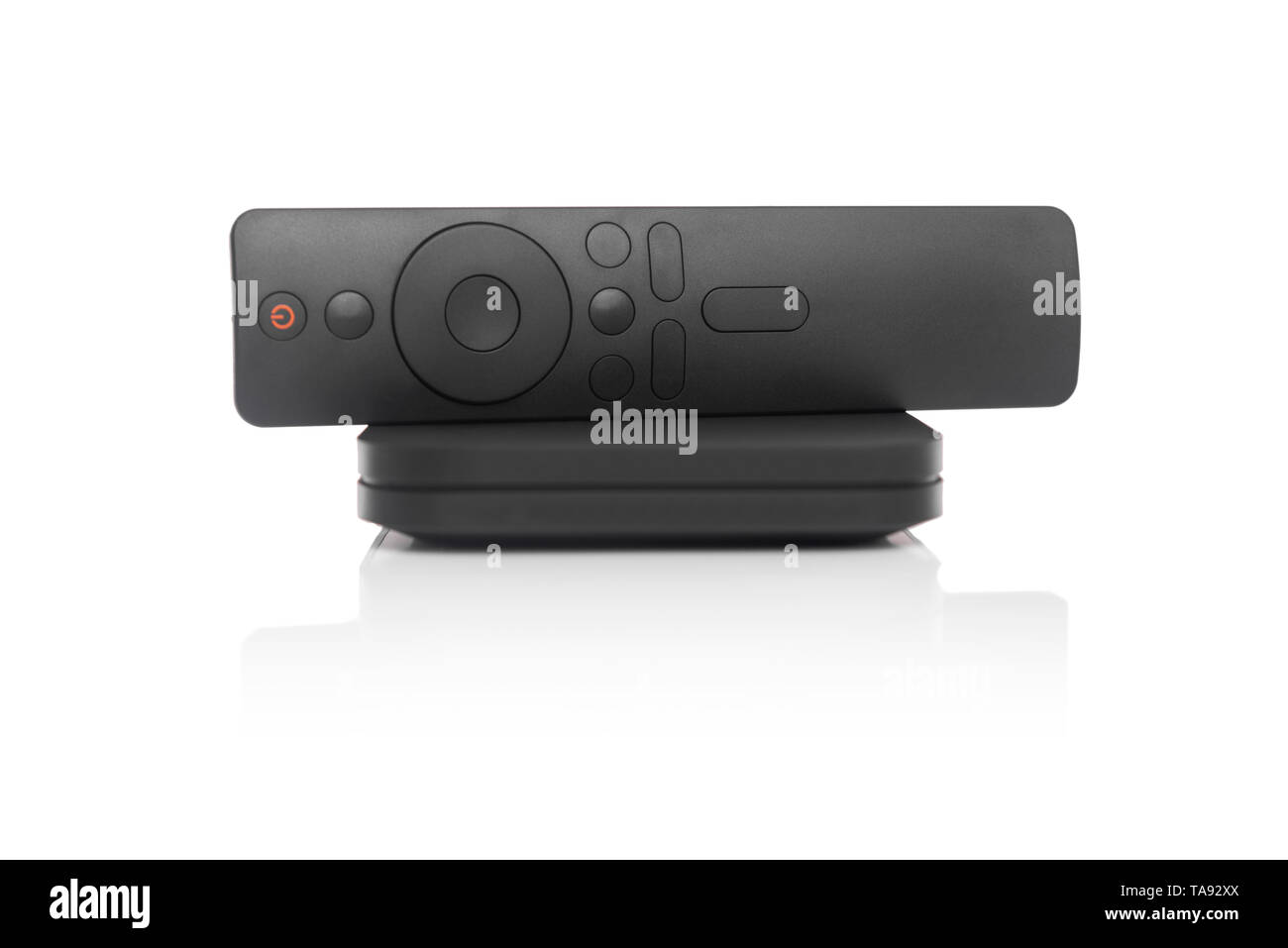 La TV digitale su sfondo bianco. Foto Stock