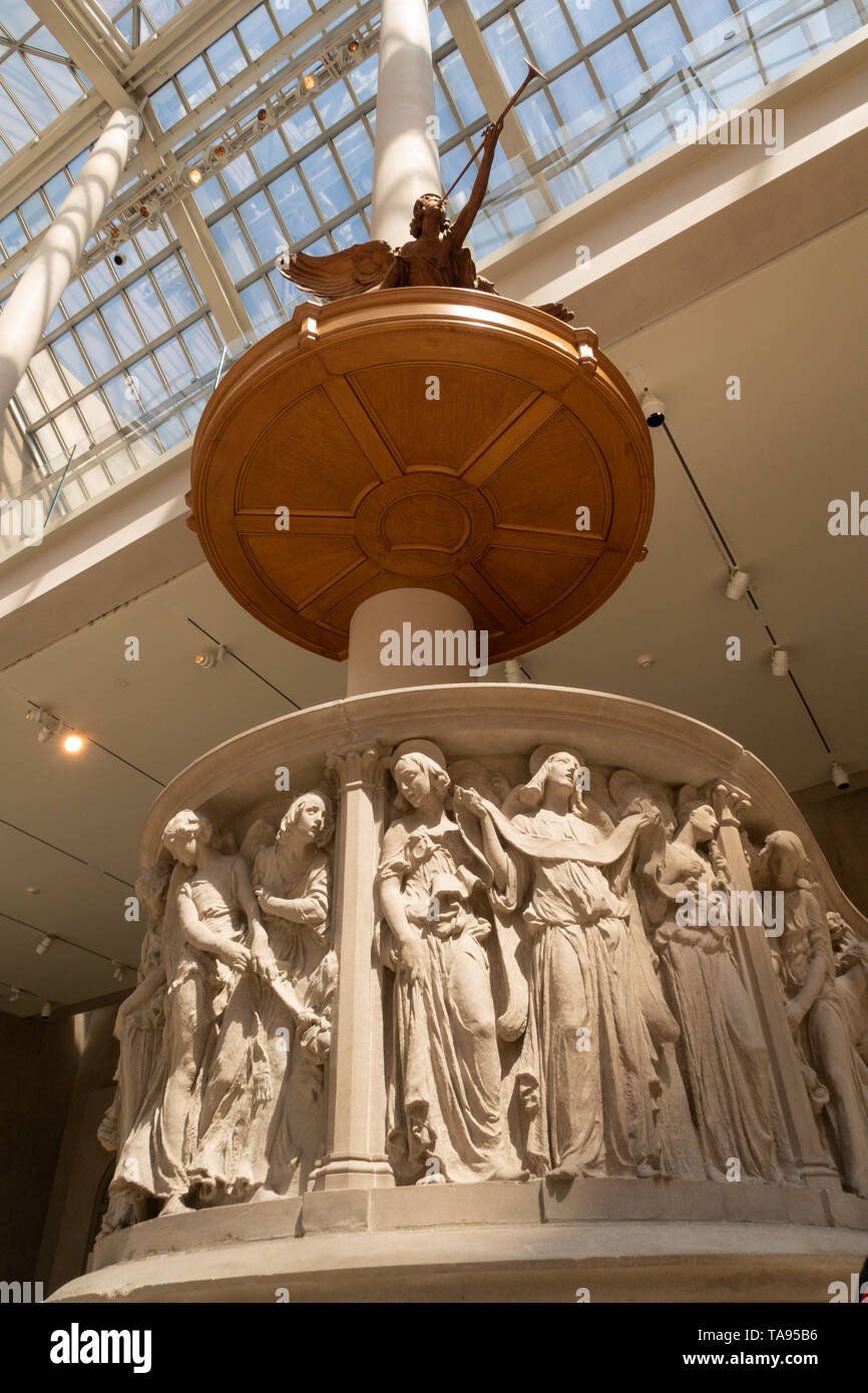 Charles Engelhard Court nell'ala dell'arte americana, il Metropolitan Museum of Art, New York, USA Foto Stock