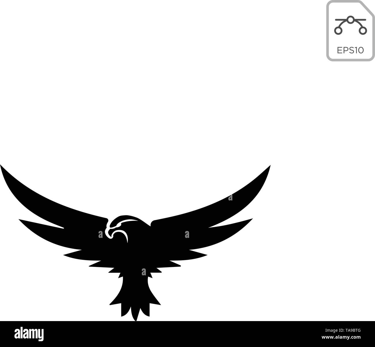 Flying Eagle modello logo illustrazione vettoriale Illustrazione Vettoriale