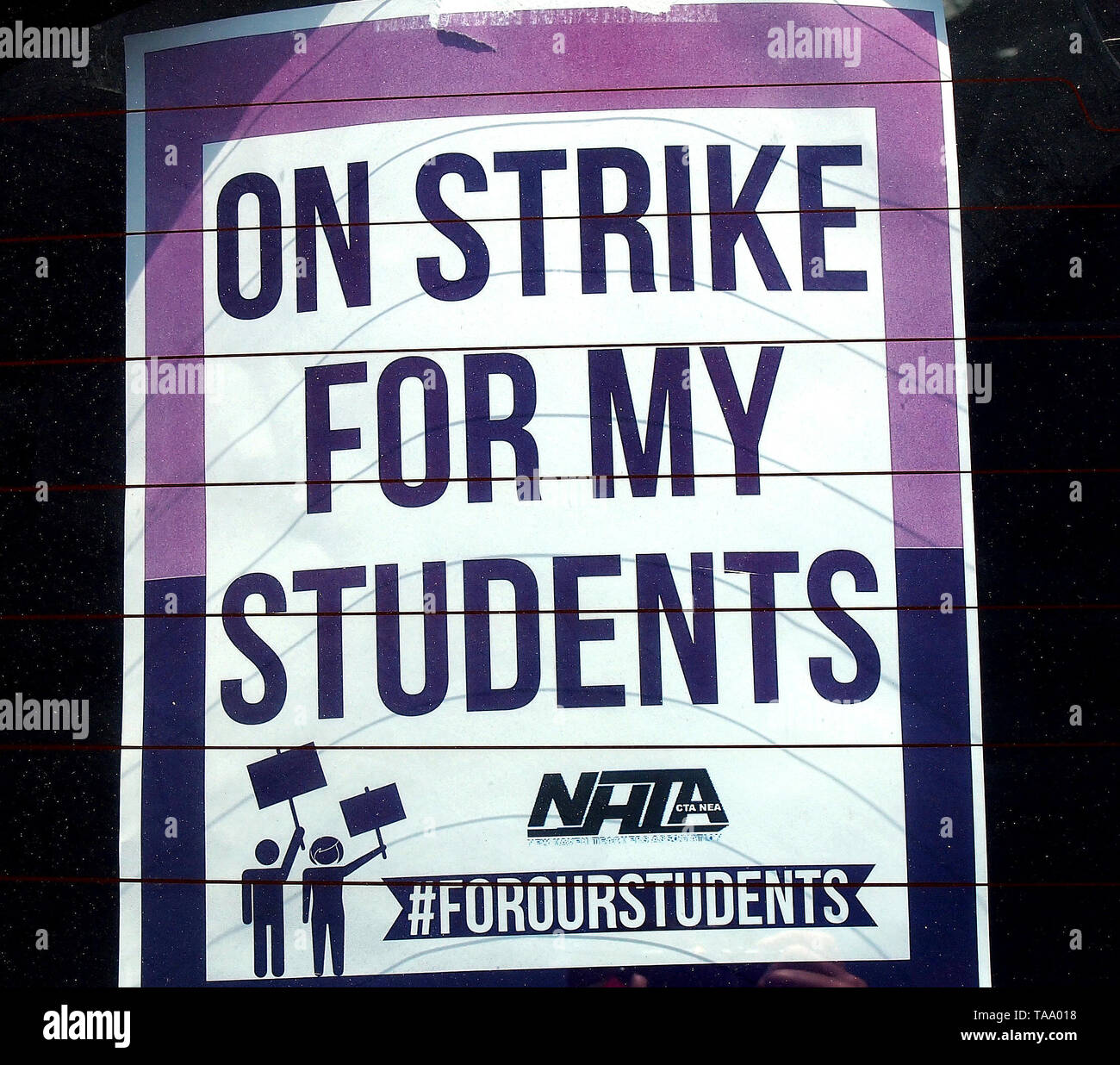 In sciopero per i miei studenti, segno Union City, California, 22 maggio 2019 Foto Stock