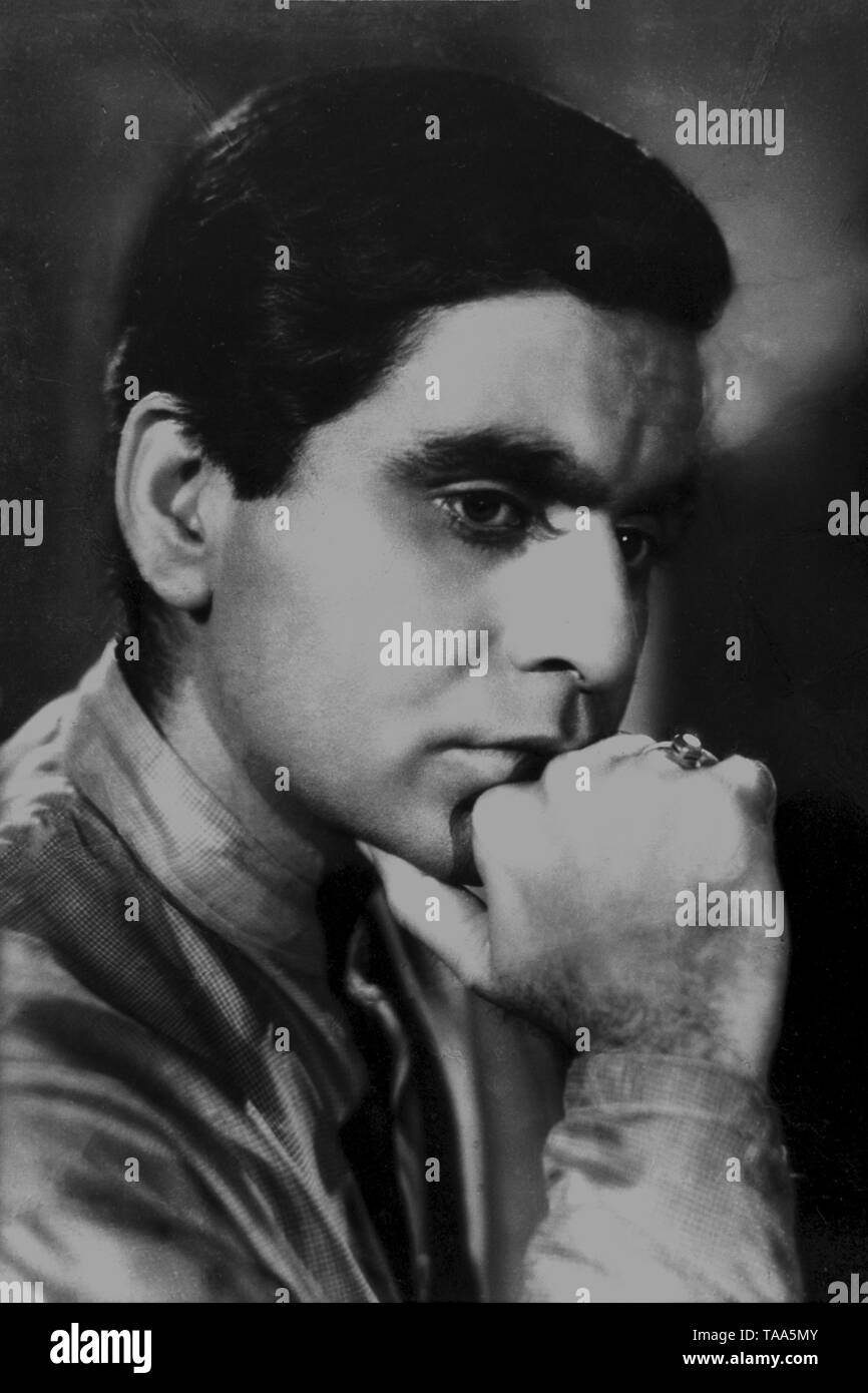Dilip Kumar, attore indiano, Yusuf Khan, Re della tragedia, il primo Khan, India, Asia, 1955, vecchia immagine del 1900 vintage Foto Stock