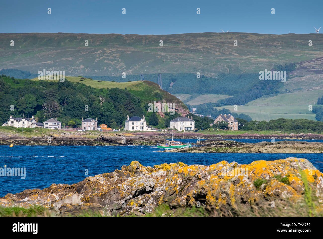 Di fronte alla baia di ville, Millport, Gt Cumbrae Foto Stock