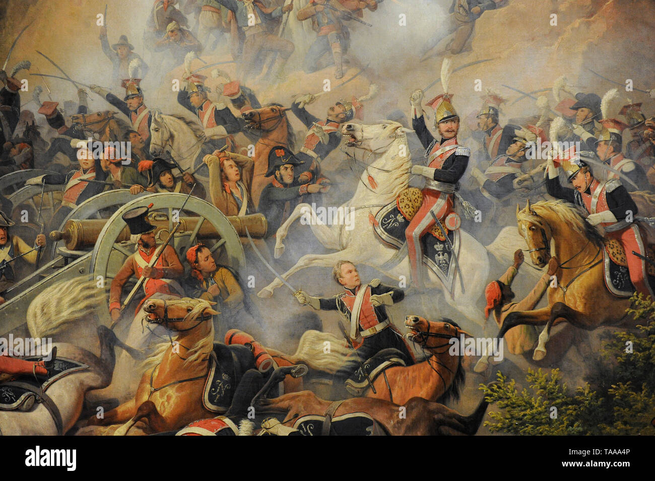 La battaglia di Somosierra (30 novembre 1808), 1860 da gennaio Suchodolski (1797-1875). Dettaglio. Museo Nazionale. Varsavia. La Polonia. Foto Stock