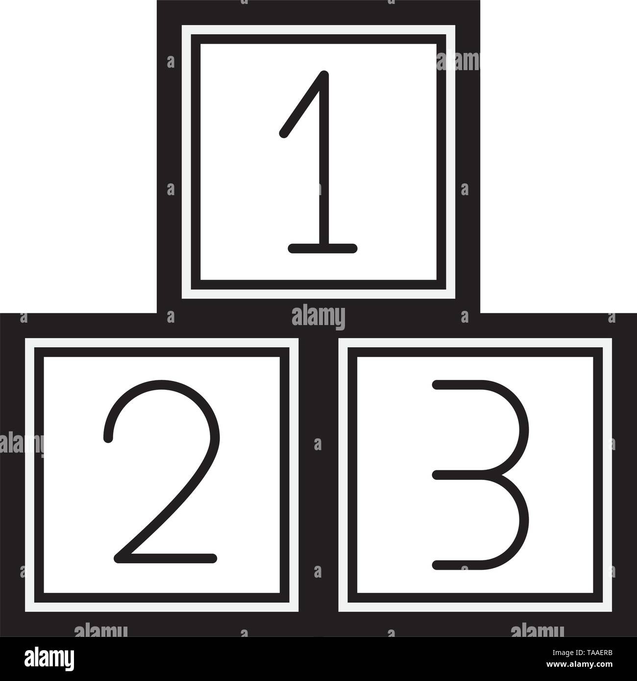 Numero di cubetti kids zone Illustrazione Vettoriale