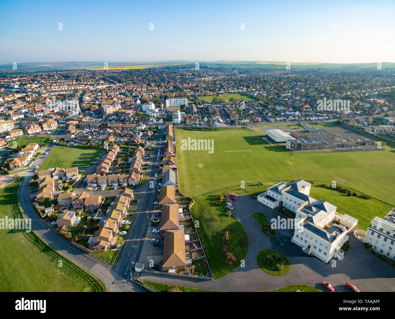 Vedute aeree di Seaford, East Sussex, Regno Unito Foto Stock