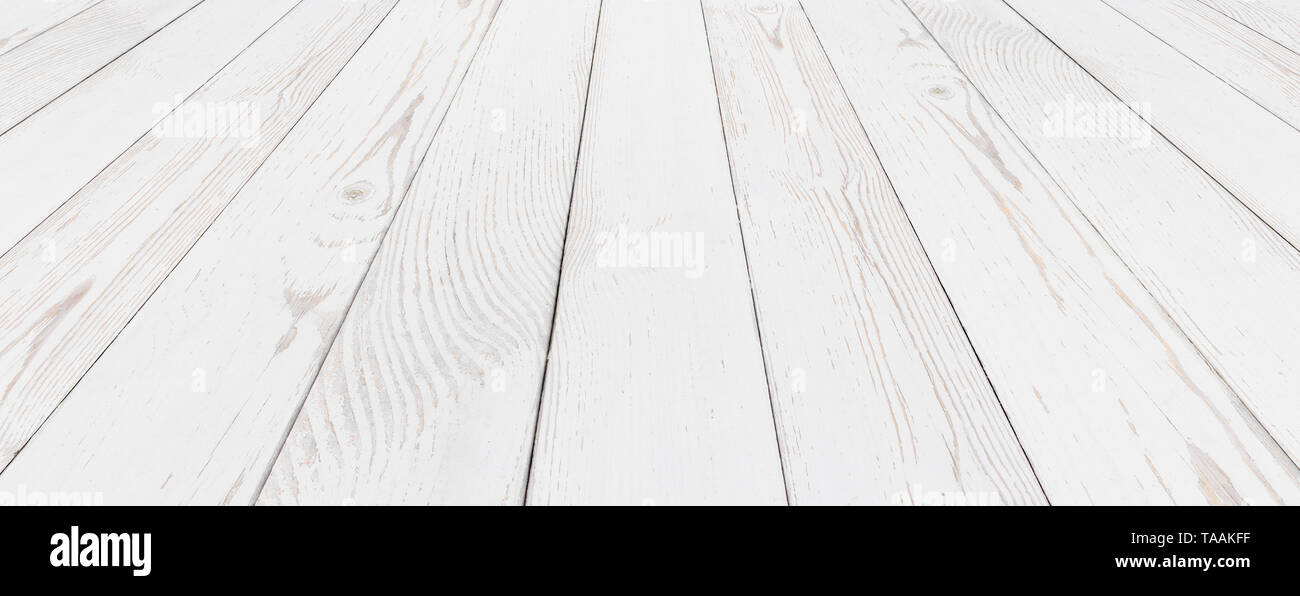 Grunge di legno dipinte di bianco sullo sfondo Foto Stock