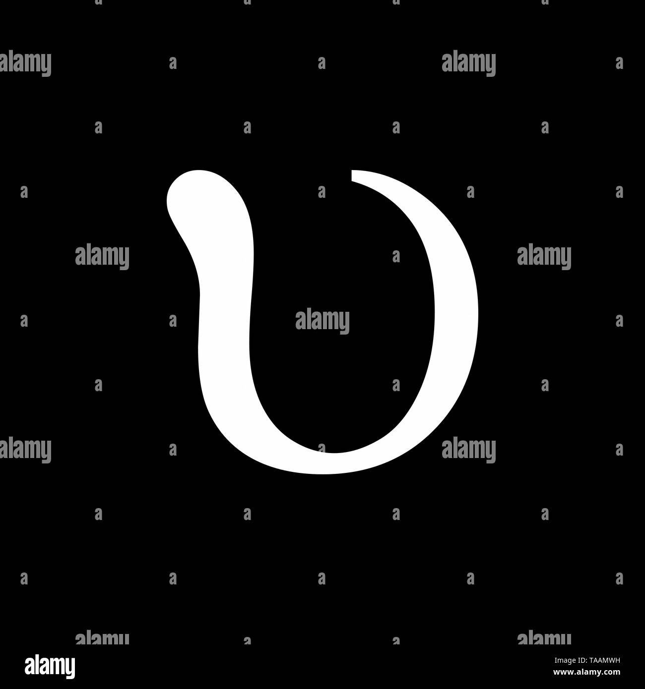 Upsilon segno greco Illustrazione Vettoriale