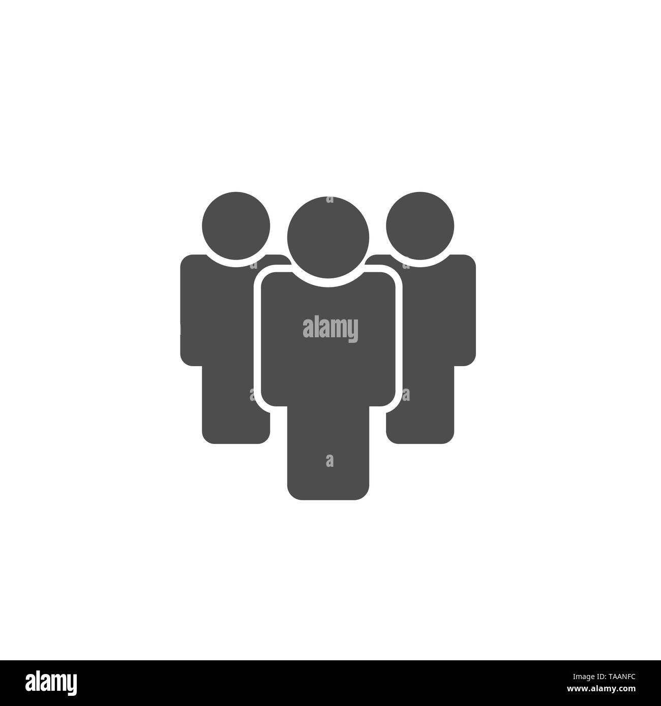 Team aziende icona. Il lavoro di squadra e il concetto di comunicazione, simbolo della folla Illustrazione Vettoriale