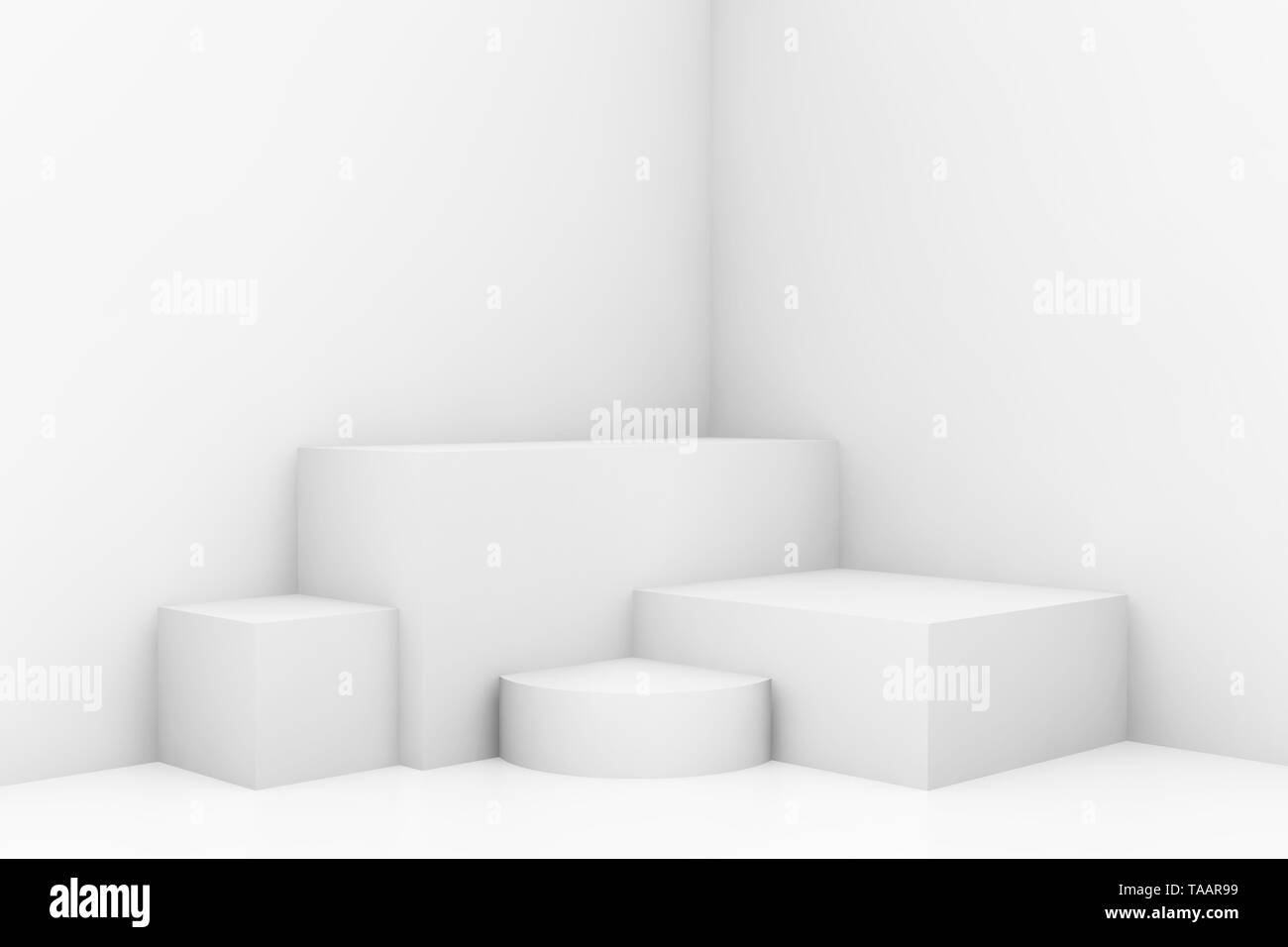 Scena minima 3D rendering Foto Stock