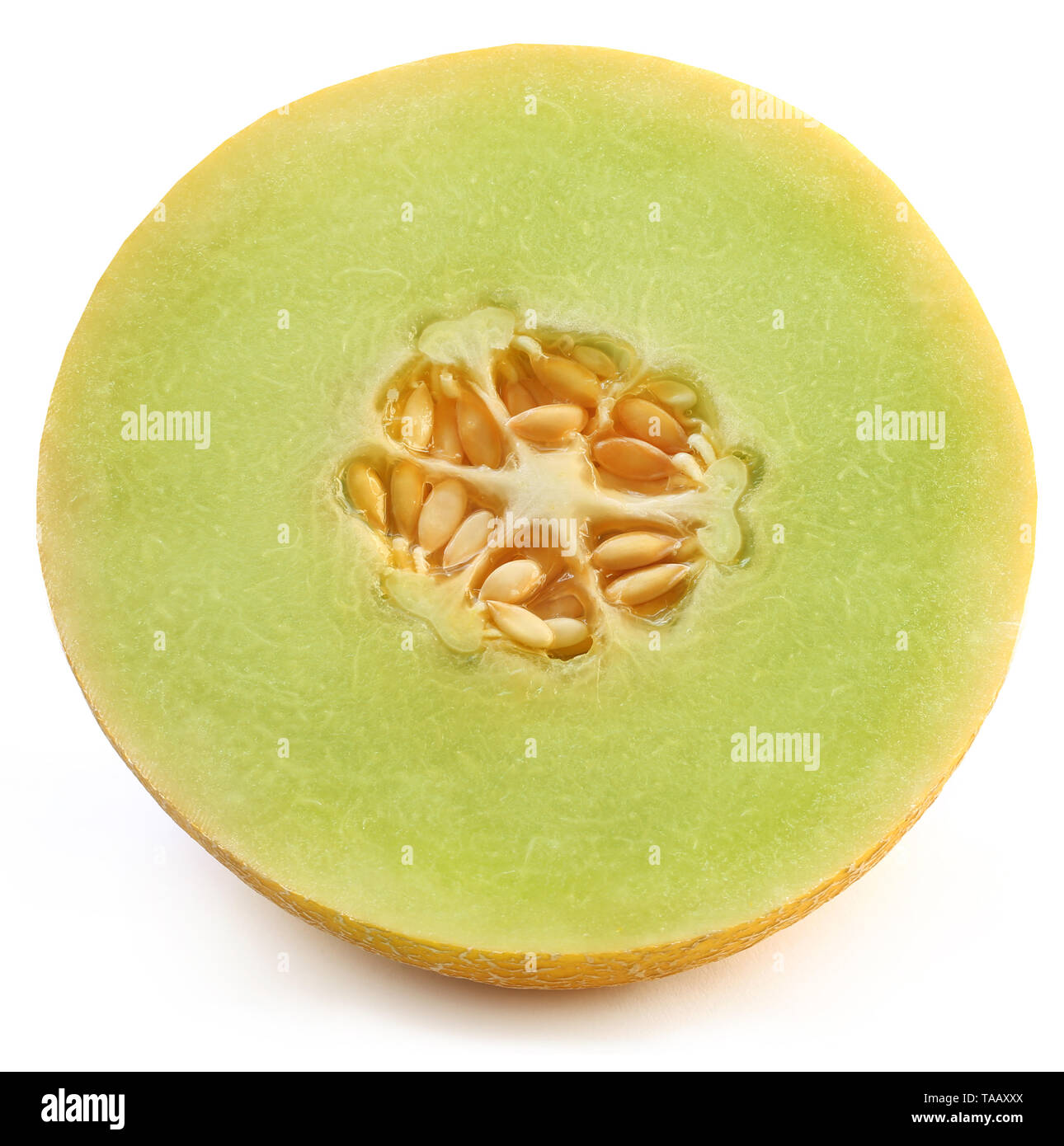 Melone Honeydew su sfondo bianco Foto Stock