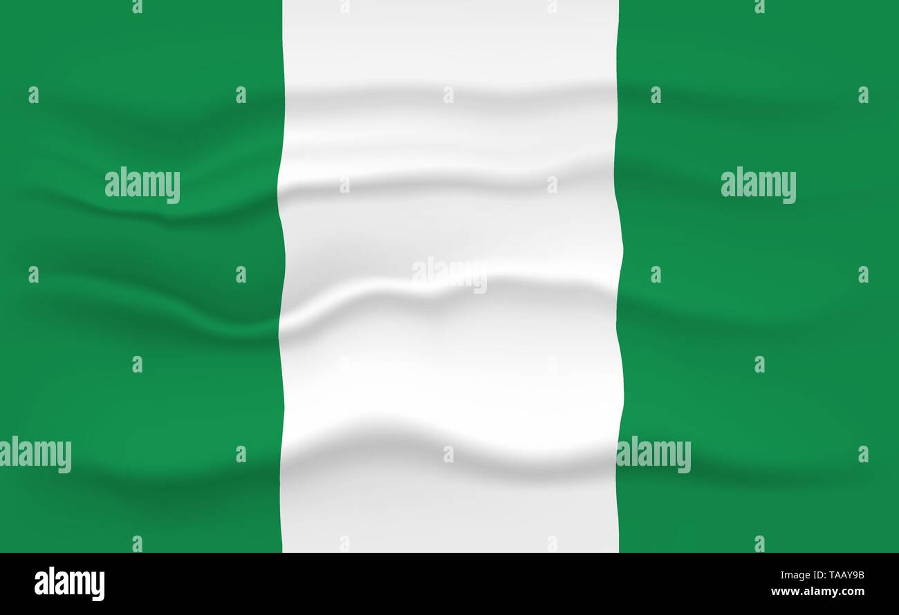 Bandierina della Nigeria Illustrazione Vettoriale
