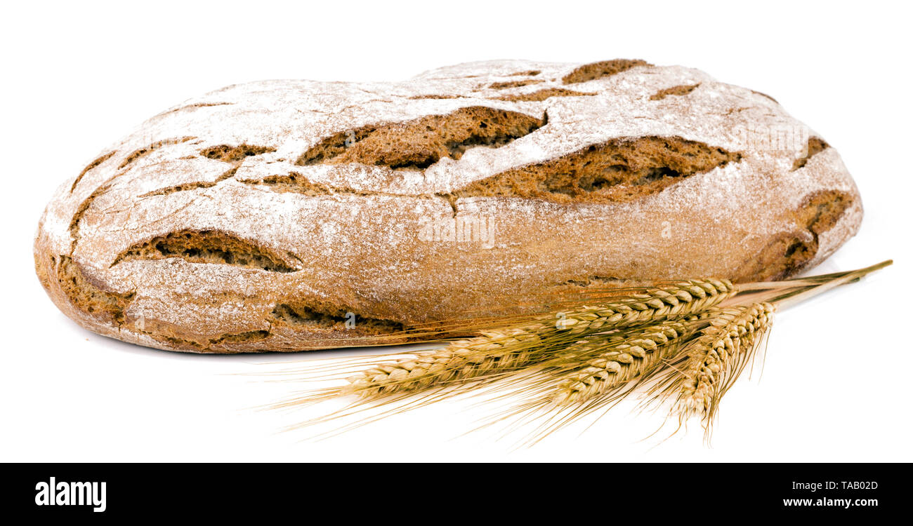 Isolato di pane croccante Foto Stock