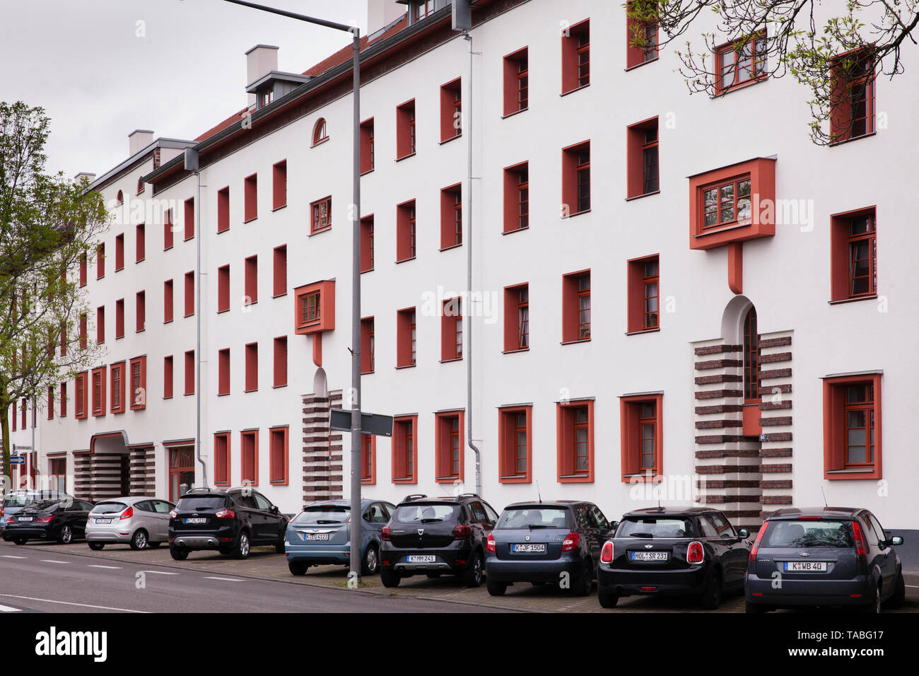 Il Naumann complesso residenziale nel quartiere Riehl, costruita negli anni 1927-29, Colonia, Germania. die Naumannsiedlung im Stadtteil Riehl, in den Jahr Foto Stock