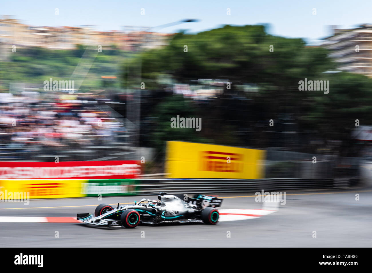 Monte Carlo/Monaco - 23/05/2019 - #44 Lewis Hamilton (GBR, Mercedes, W10) durante la FP2 in vista del 2019 Grand Prix di Monaco Foto Stock