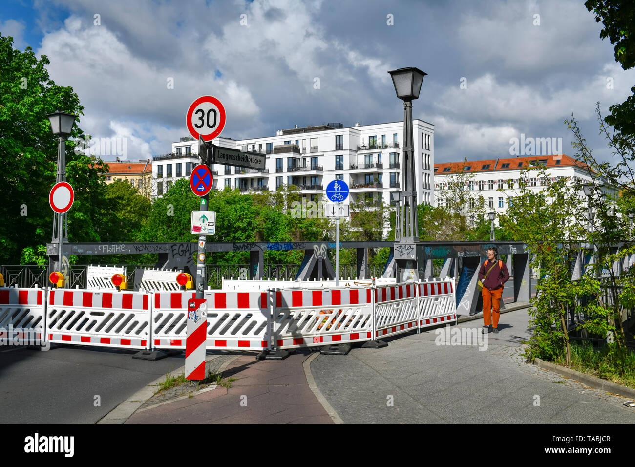 Ponte monumento, la bellezza di montagna, Berlino, Germania, Monumentenbrücke, Schöneberg, Deutschland Foto Stock