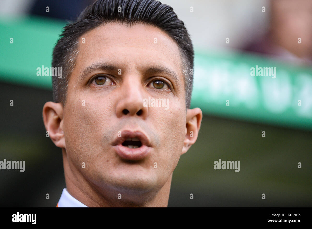 Coach Diego Ramirez dal Messico visto durante il FIFA U-20 World Cup match tra il Messico e l'Italia (GRUPPO B) a Gdynia. ( Il punteggio finale; Messico 1:2 Italia ) Foto Stock