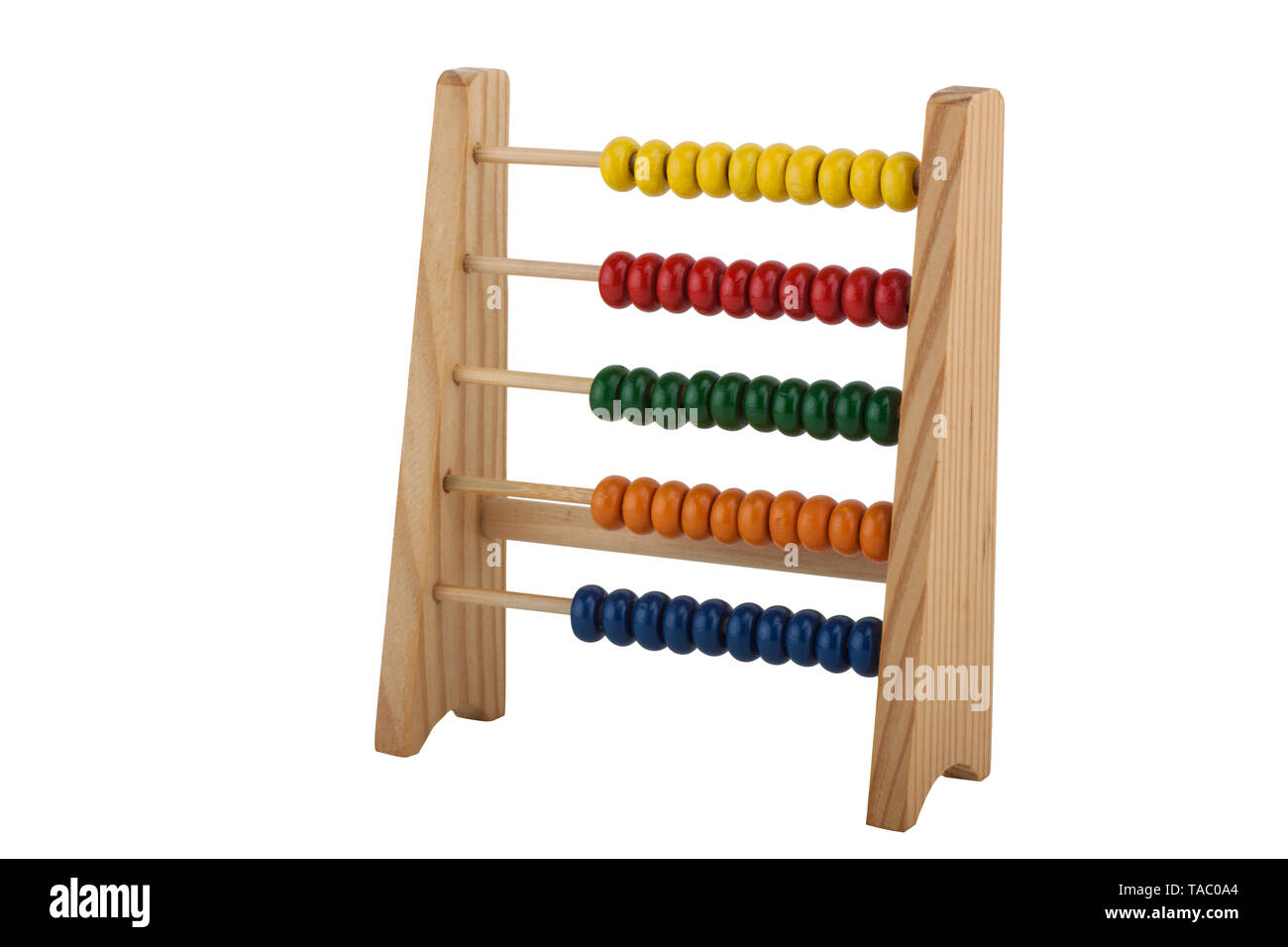 Cordone colorato abacus isolati su sfondo bianco Foto Stock