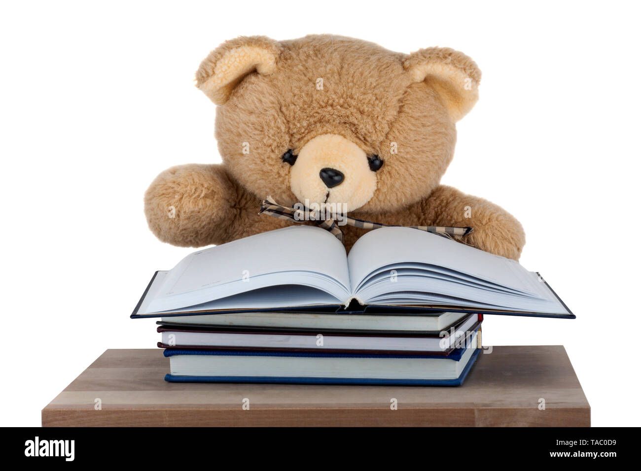 Teddy bear reading story book immagini e fotografie stock ad alta