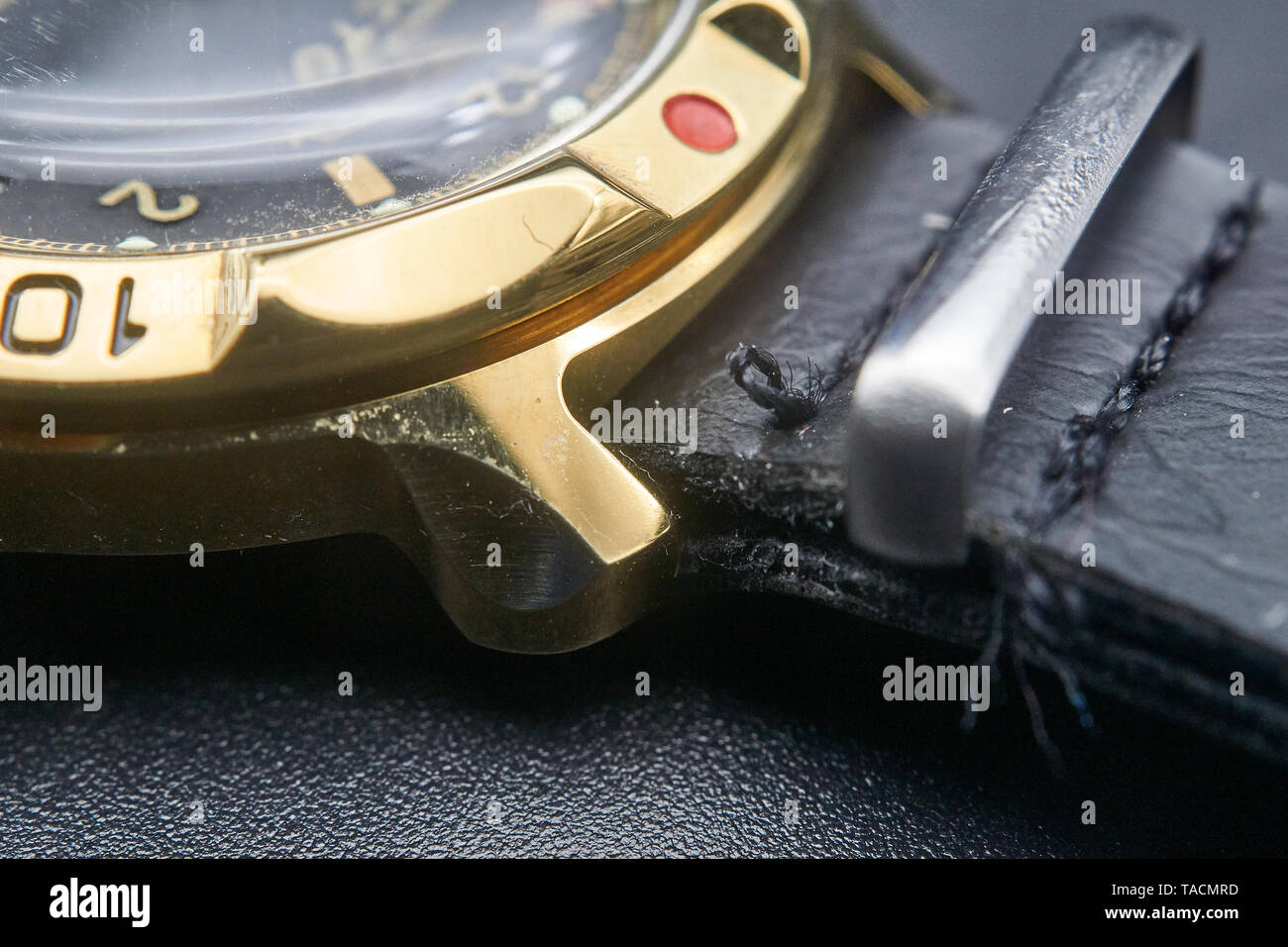 Fotografie di dettaglio di un vostock komanderski watch Foto Stock