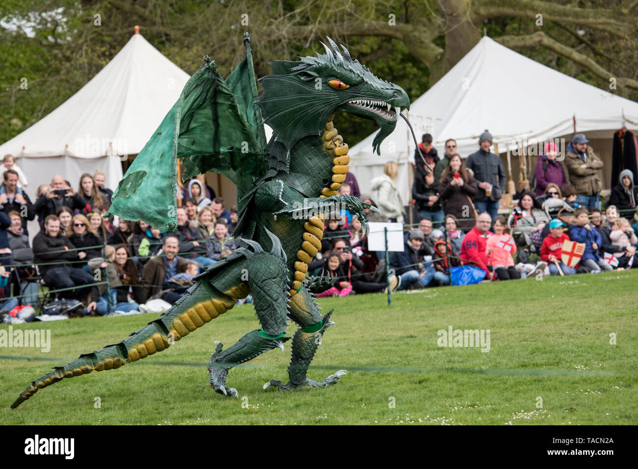 Drago al St George's festival al Wrest Park, Silsoe, Bedfordshire, Inghilterra Foto Stock