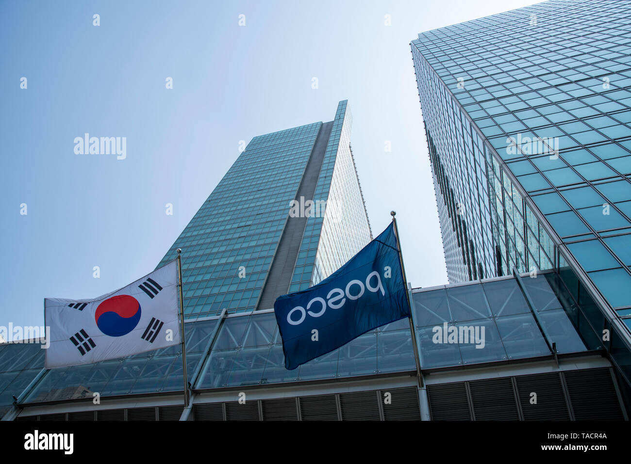 SEOUL, Corea del Sud - Maggio 2019: Centro POSCO; fondata nel 1995, POSCO Centre si trova a Daechi-dong, Gangnam-gu, in Seoul. Foto Stock