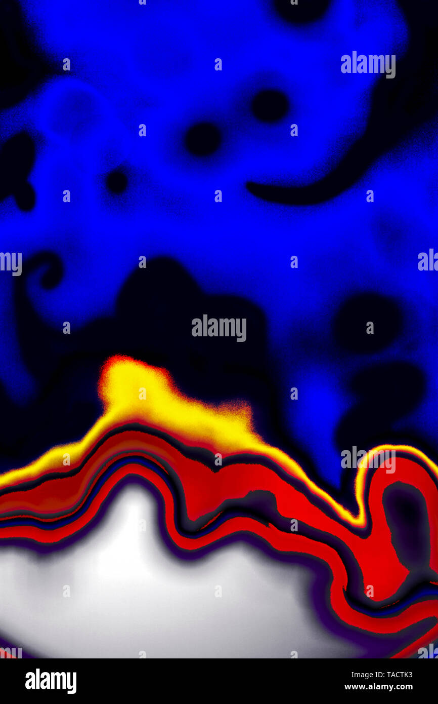 pittura digitale arte digitale pittura astratta pittura creativa ipnotismo immaginazione colorata linea grafica insolita Foto Stock