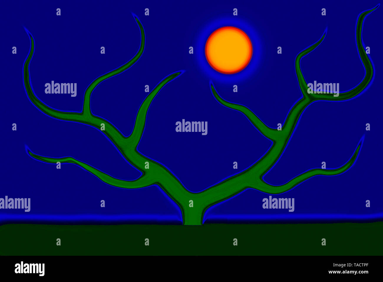 pittura digitale arte digitale pittura astratta pittura creativa ipnotismo immaginazione colorata linea grafica insolita Foto Stock