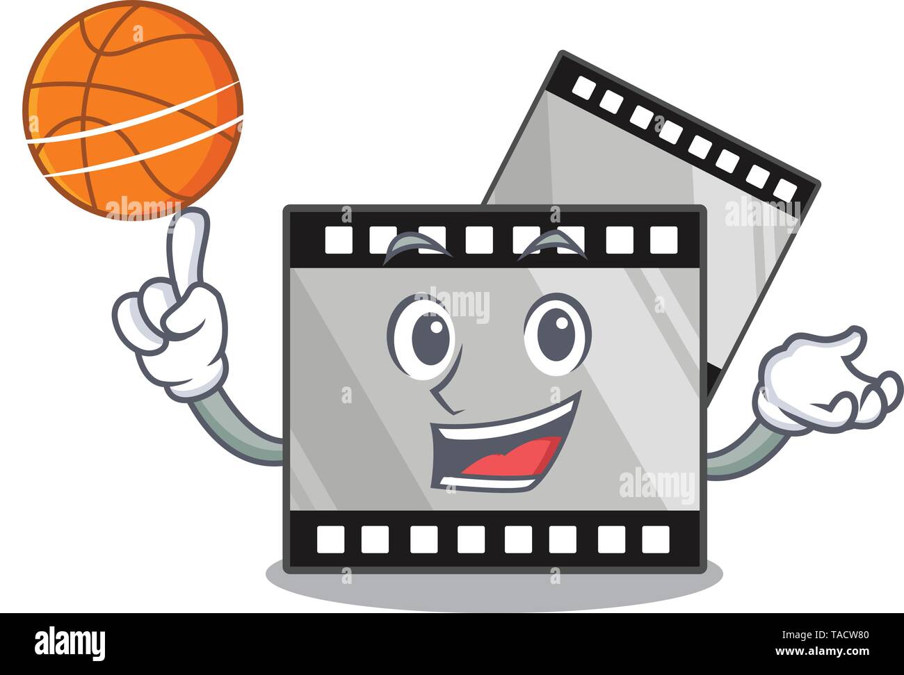 Con il film di basket stirep isolato in la mascotte Immagine e Vettoriale -  Alamy