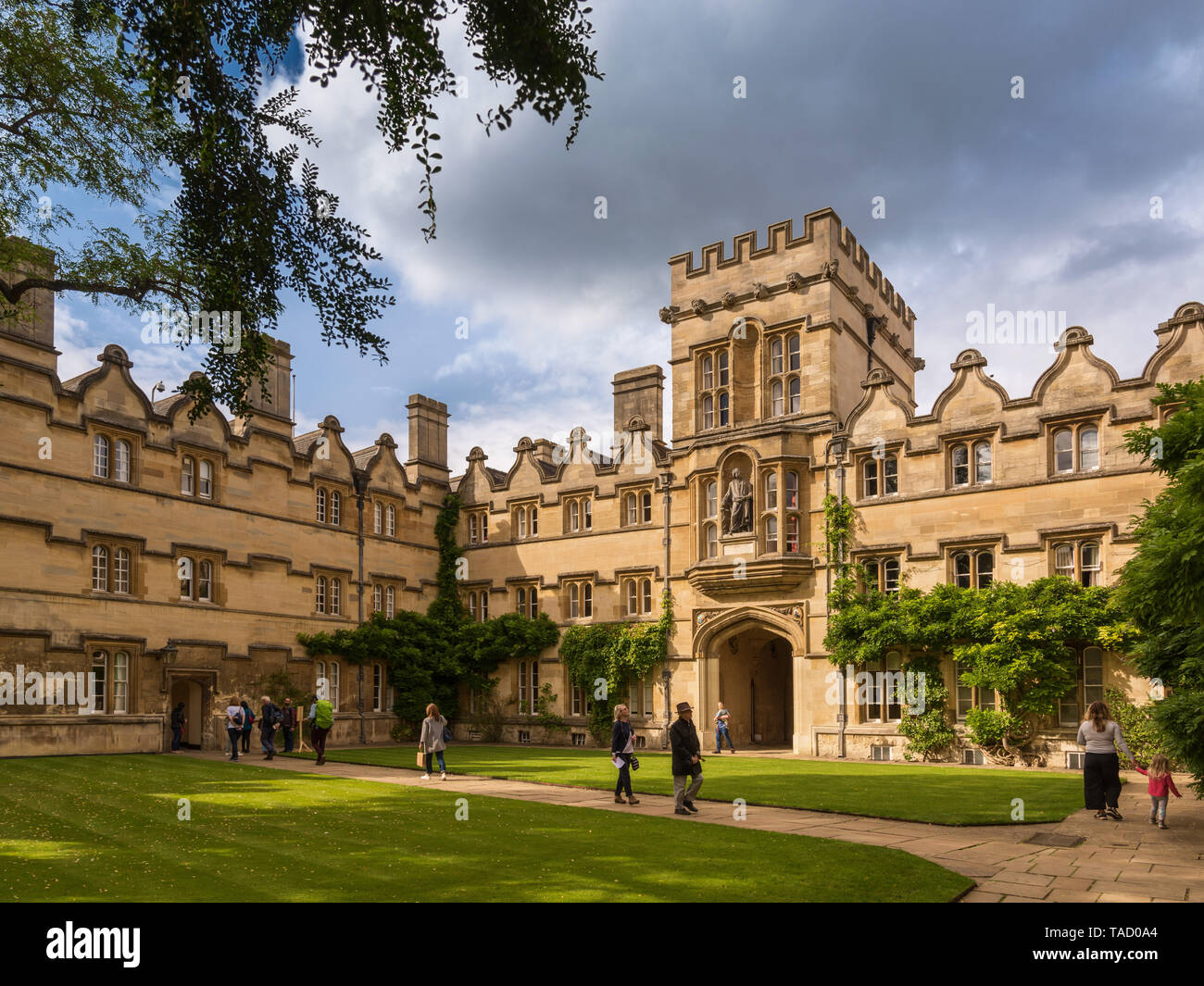 Radcliffe Quad, University College di Oxford, Regno Unito Foto Stock