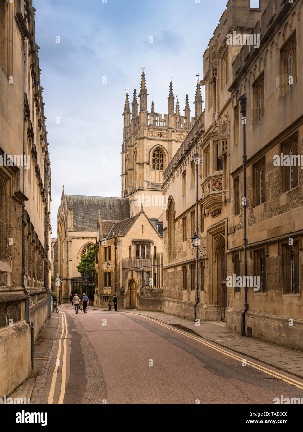 Merton Street, Oxford University, Regno Unito Foto Stock
