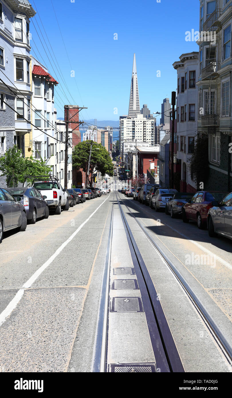 Le strade di San Francisco: Washington Street Foto Stock