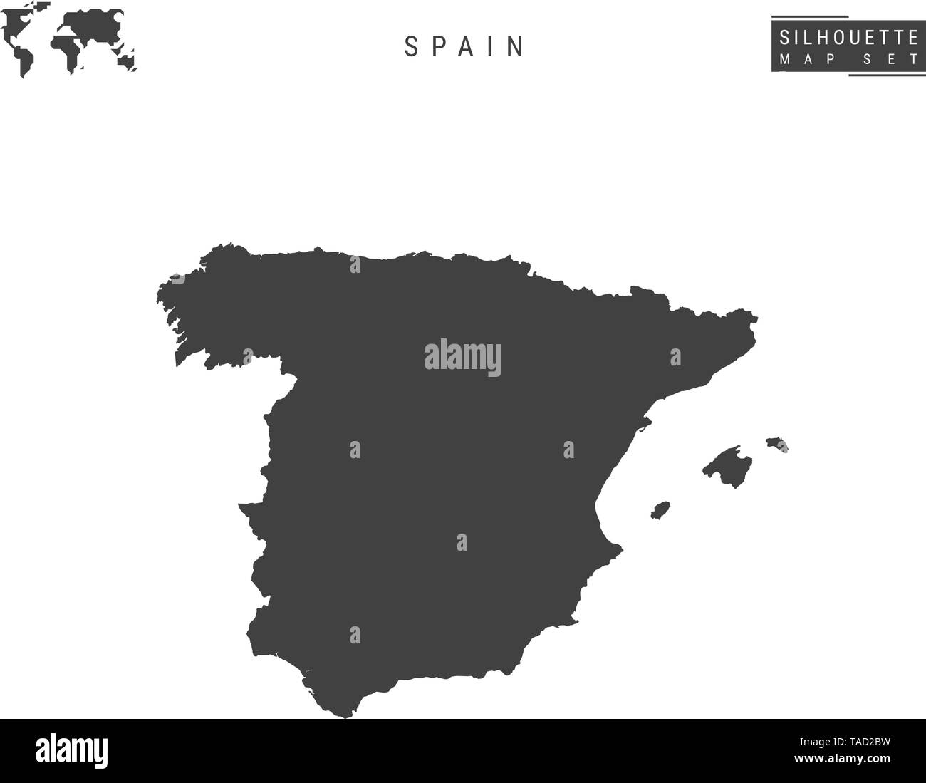 Spagna cartina Foto e Immagini Stock in Bianco e Nero - Alamy