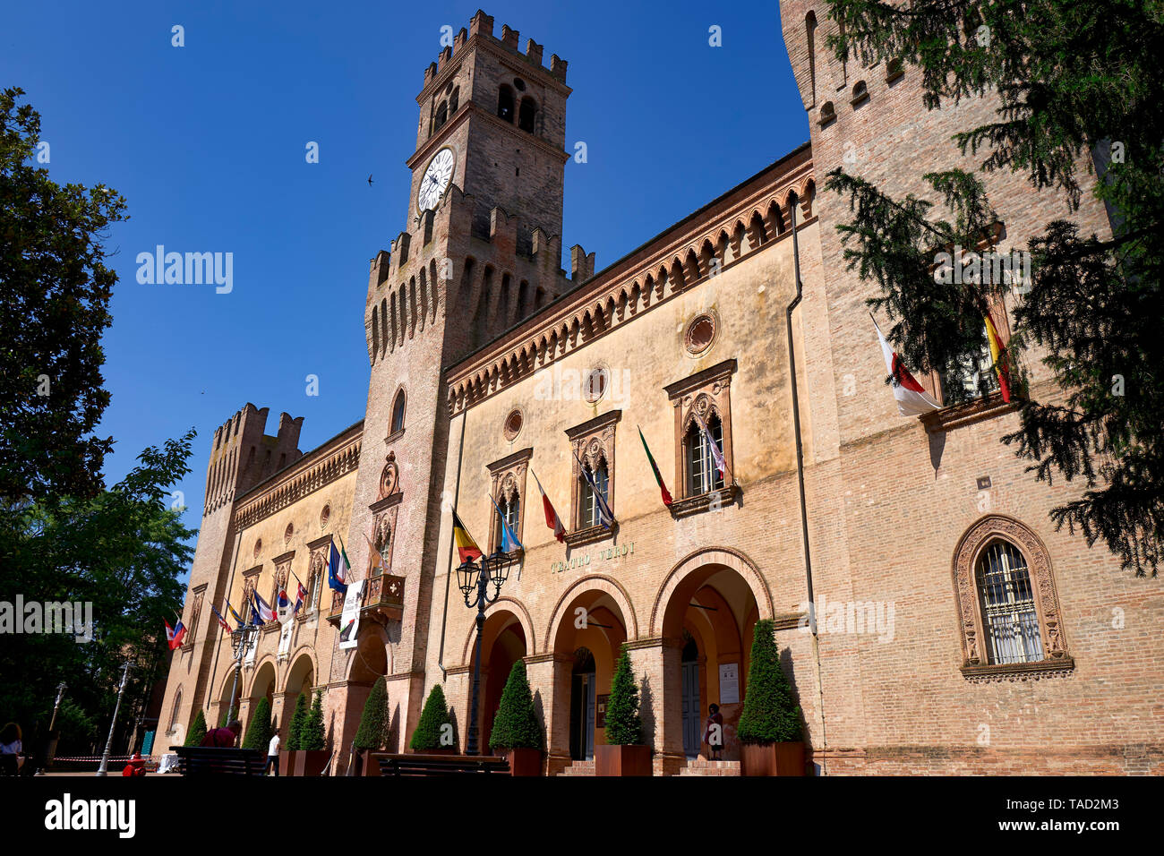 Busseto Parma Italia. Il Teatro Giuseppe Verdi all'interno della Rocca Pallavicino Foto Stock