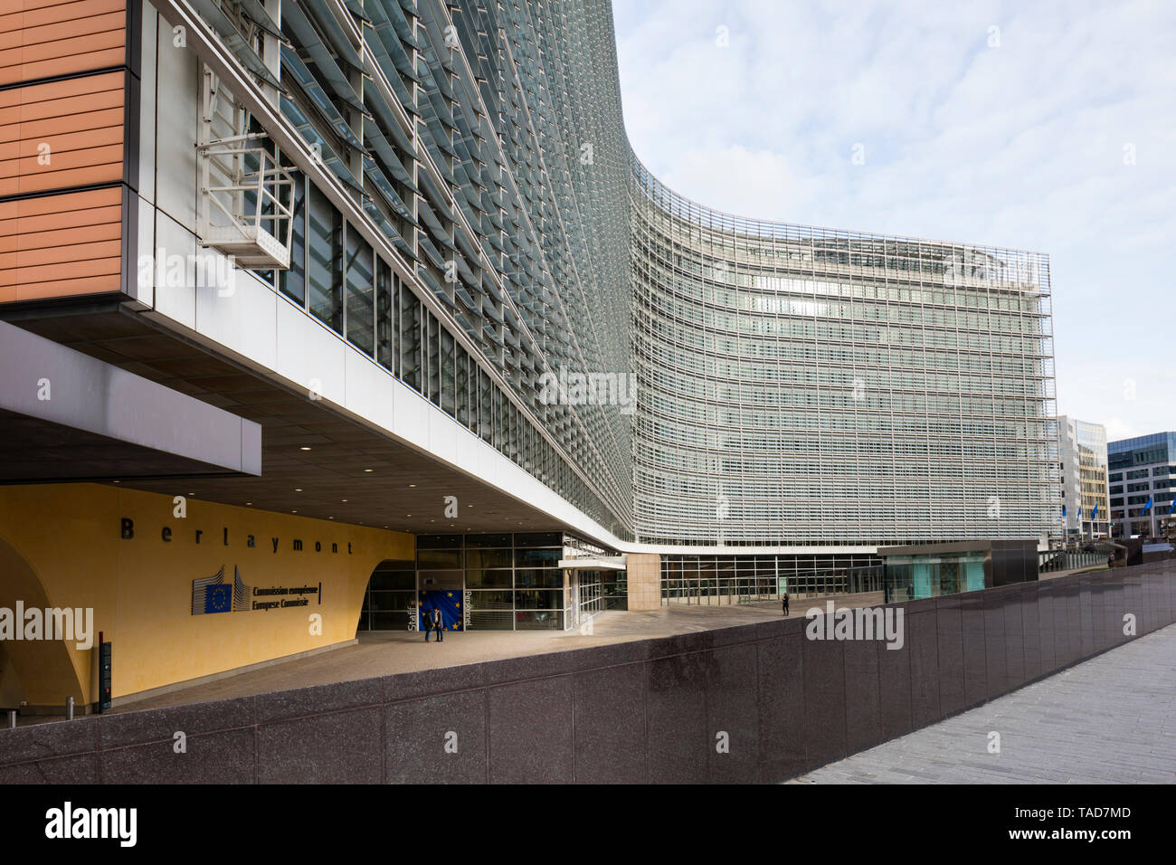 Il Belgio, Bruxelles, edificio Berlaymont, Commissione europea, edificio amministrativo dell'Unione europea Foto Stock