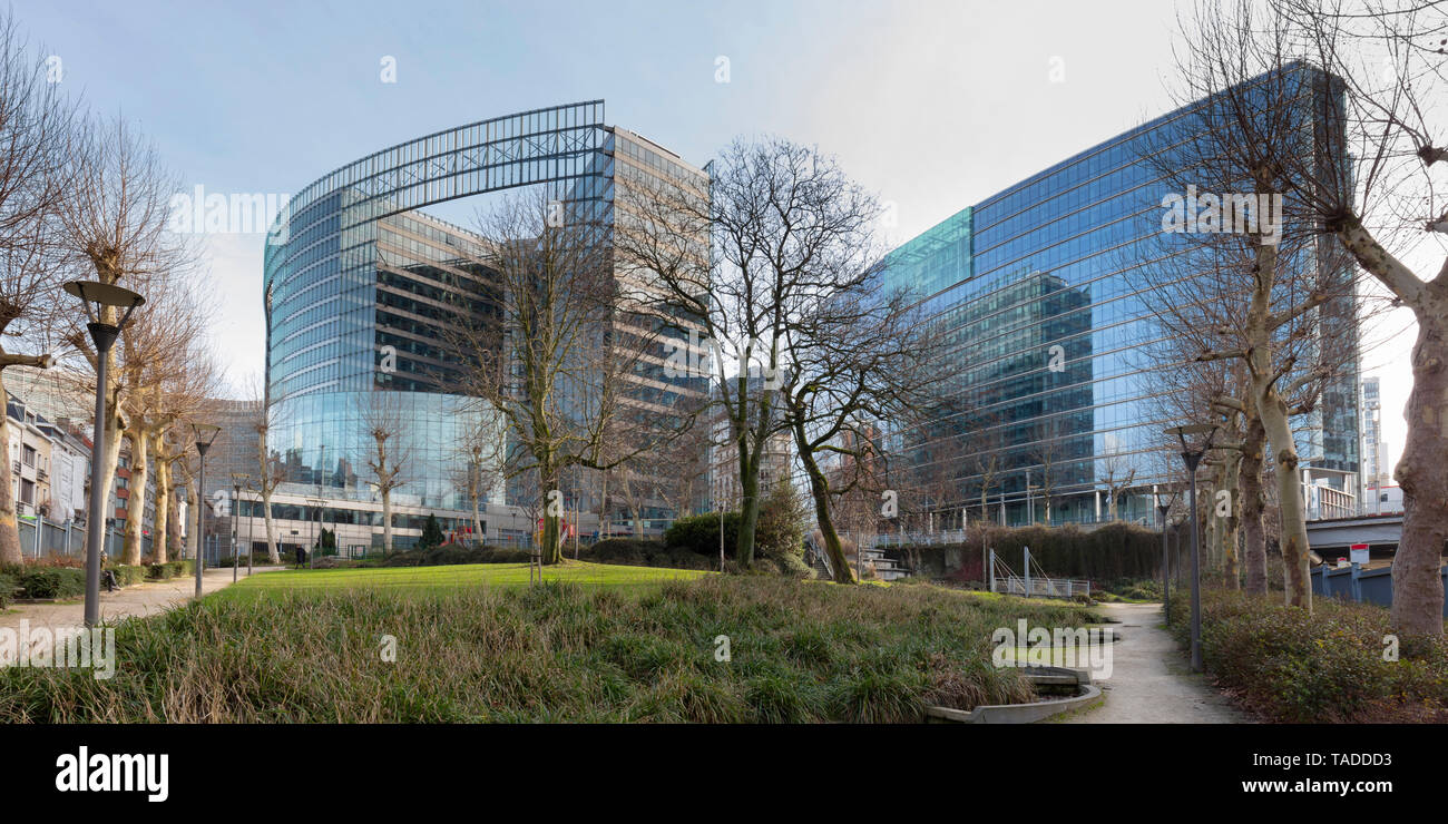 Il Belgio, Bruxelles, edificio Berlaymont, Commissione europea, edificio amministrativo dell'Unione europea Foto Stock