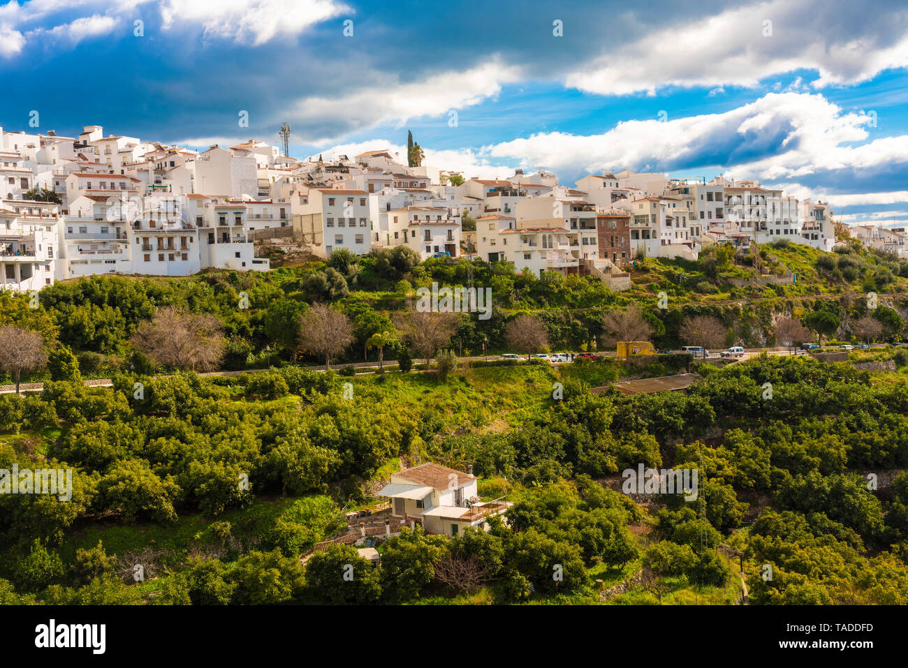 Spagna, Mijas vecchio villaggio bianco Foto Stock