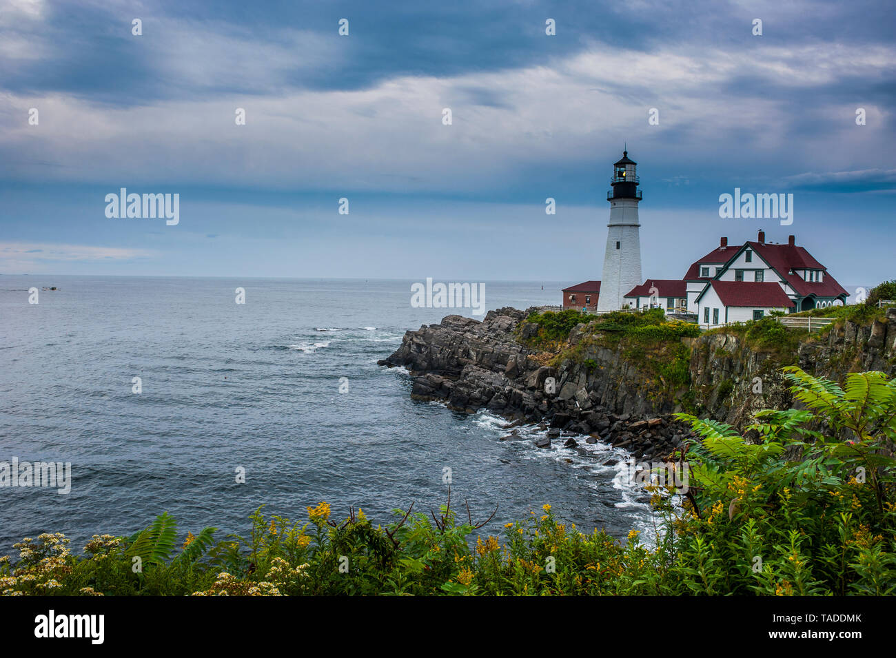 Stati Uniti d'America, Maine, Cape Elizabeth, Portland Head Light Foto Stock