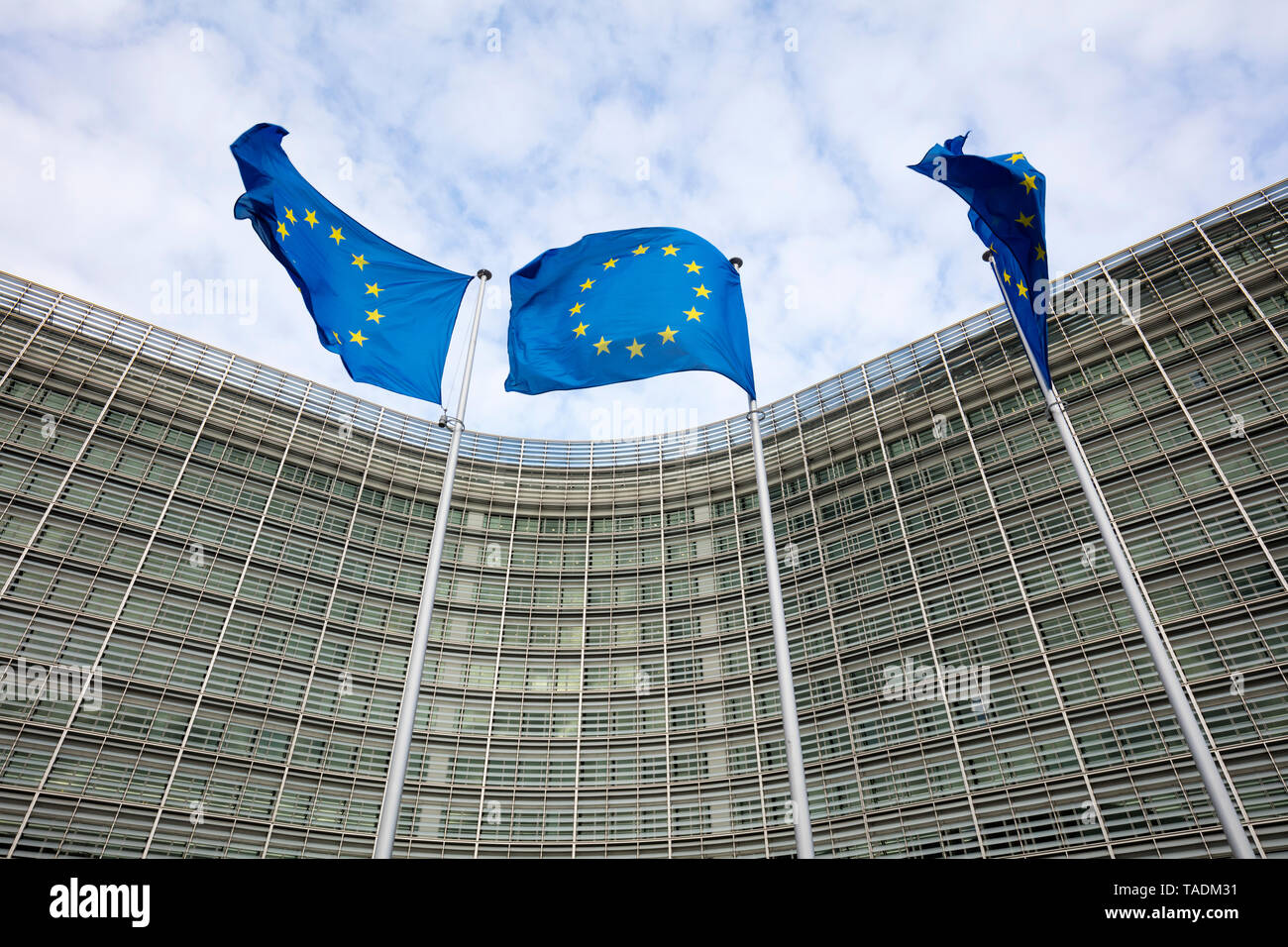 Il Belgio, Bruxelles, edificio Berlaymont, Commissione europea, edificio amministrativo dell'Unione europea Foto Stock