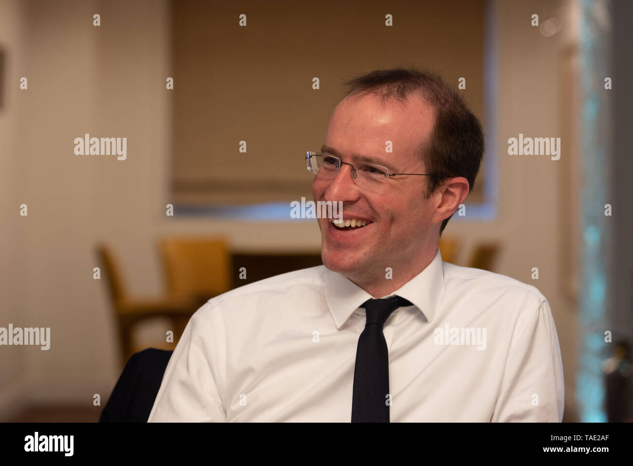 Matthew Elliott è un cittadino britannico di stratega politico e lobbista coinvolti - con . Dominic Cummings - nella campagna Brexit. Foto Stock