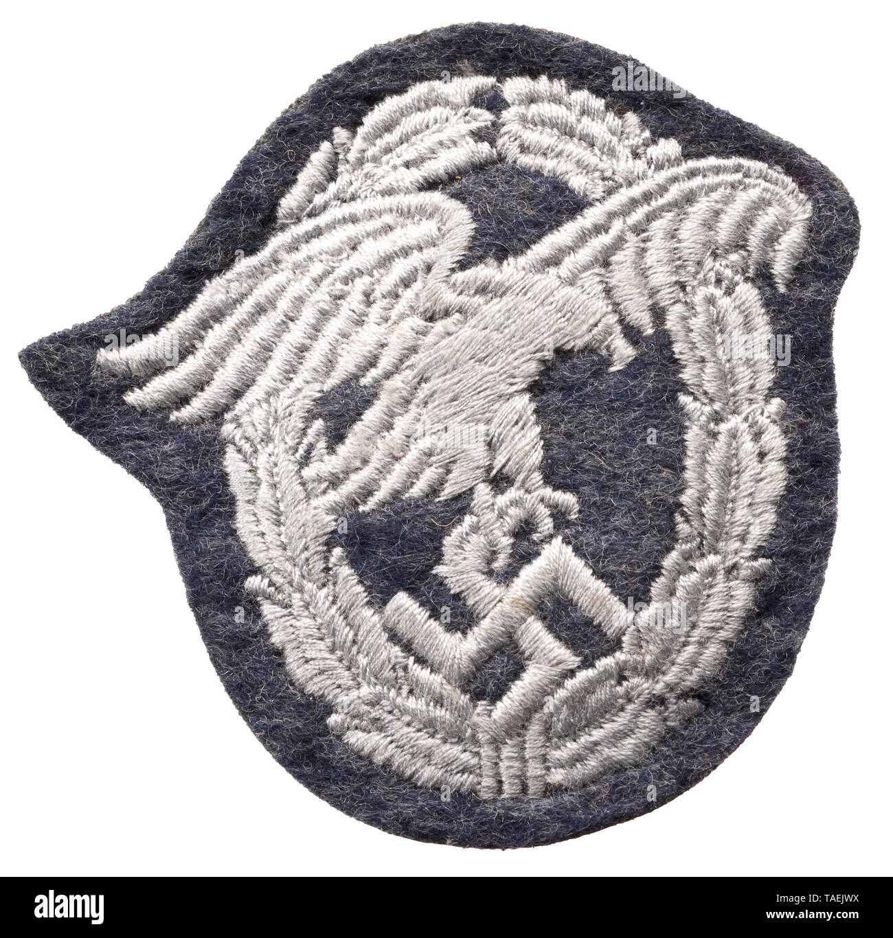Un osservatore della Luftwaffe Badge versione ricamata per sottufficiali storica, storica del xx secolo, Editorial-Use-solo Foto Stock