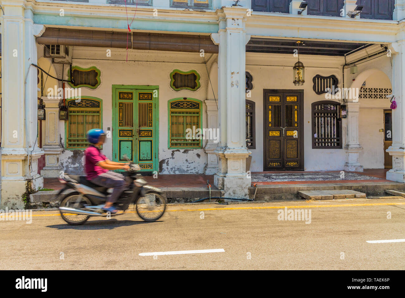 Cinese tradizionale architettura di bottega di George Town Malaysia Foto Stock