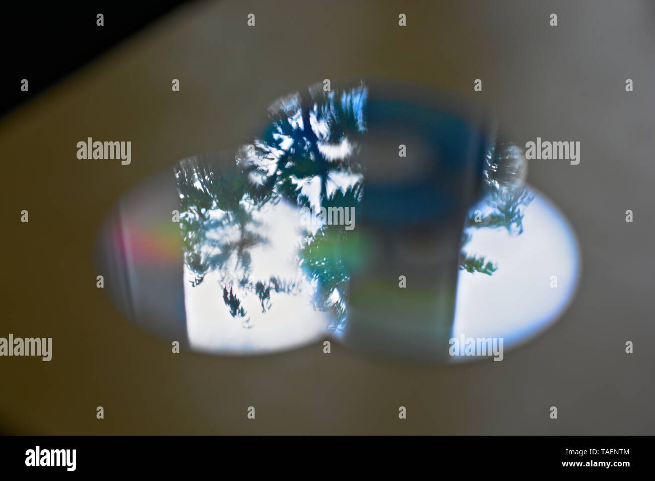 Abstract riflessioni sui dischi Foto Stock