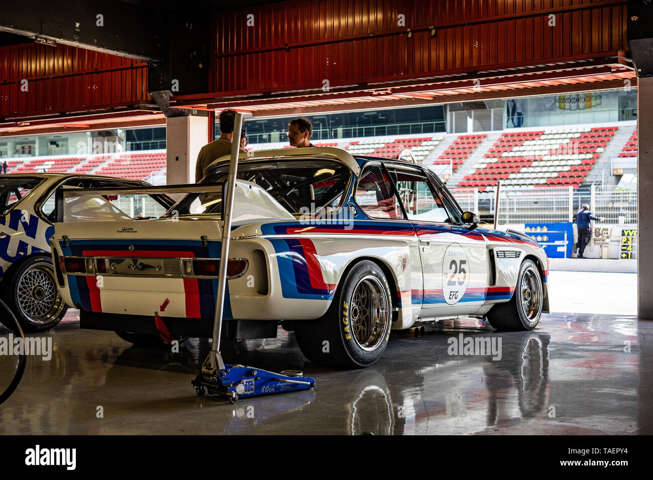 BMW 3.0 CSL in spirito di montjuic circuito di Barcellona auto show. Foto Stock