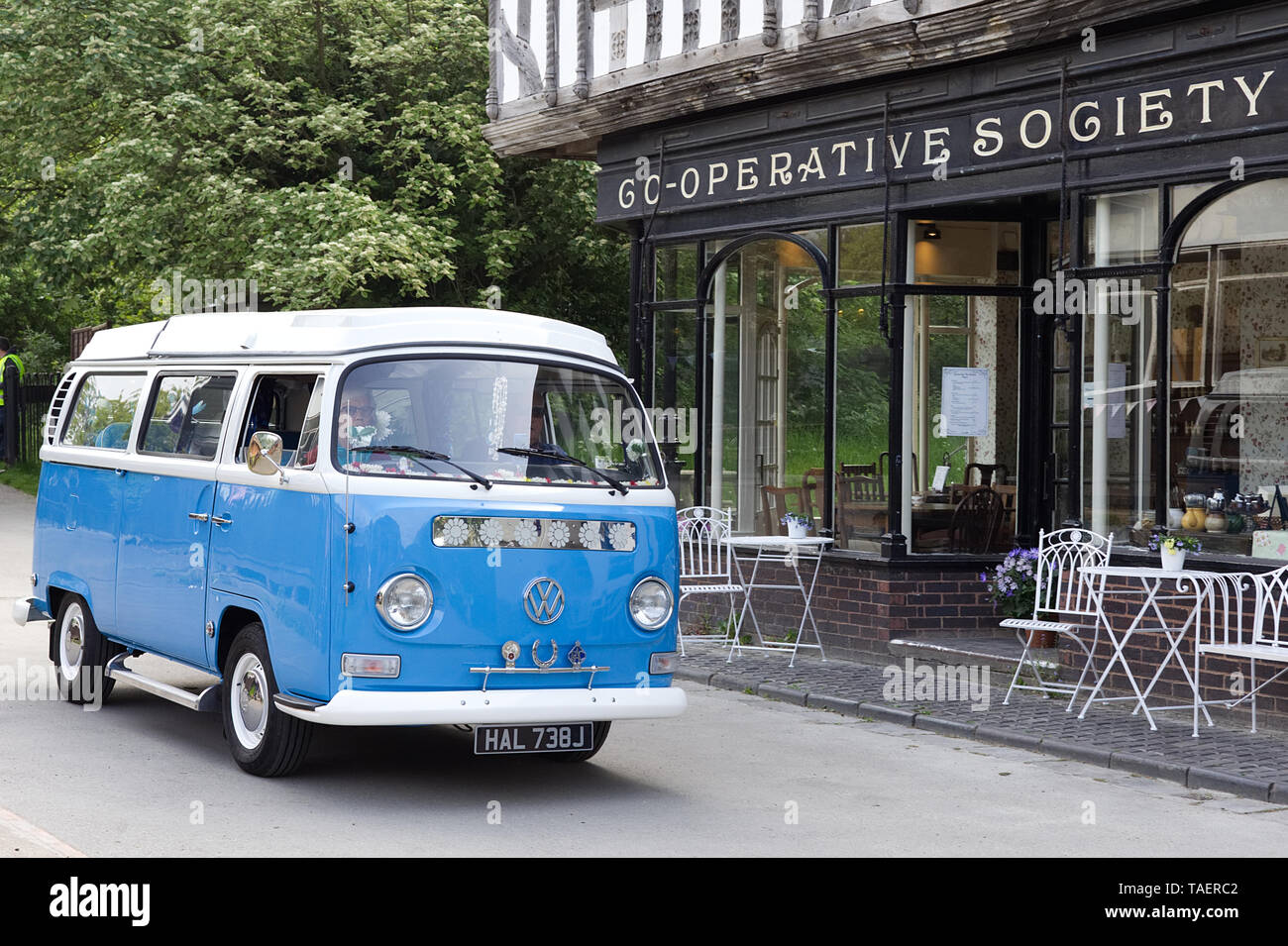 1970 Volkswagen camper van Foto Stock